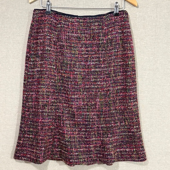 Talbots Dresses & Skirts - Talbots Vibrant Pink Green Purple Textured Tweed  Pencil Skirt